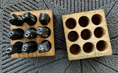  STEEL STAMPS NUMBERS 1/16 inch REVERSE MACHINIST/TOOLMAKER 