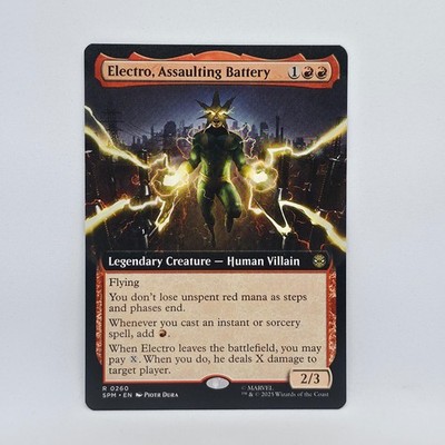 Electro Assaulting Battery R 0260 Extended Art Magic the Gathering Spiderman