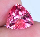 Natural Ceylon Peach Sapphire 7.25 Ct Trillion Certified Loose Gemstone