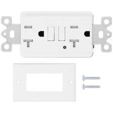 GFCI Outlet LD3008B ETL Certified ABS Decorative Smart Wall Plates Receptac NEW