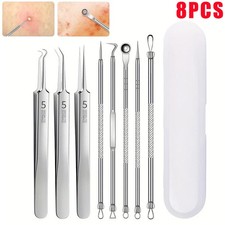 Acne Needle Blackhead Remover Pimple Blemish Comedone Extractor Tweezer Tool Kit