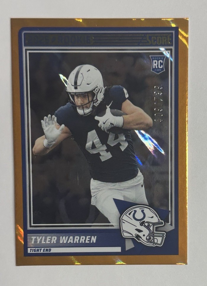 2025 Panini Score Orange Lava Tyler Warren Rookie 409/799 #21