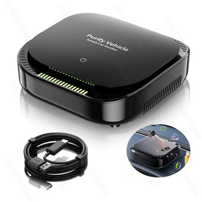 Smart Car Air Purifier - Black, HEPA Air Cleaner & Odor Eliminator for Auto/Car