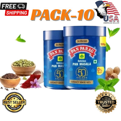 Pan Parag 100g Each Pack Of 10 Fresh Export Mouth Fresher  EXP 03/26