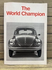 Volkswagen brochure 1972 The World Champion Most Produced Car Ever VW BEETLE BUG