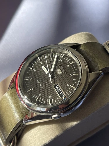 Seiko 5 Automatic Japan Import 24HR Dial Mens Watch - Picture 1 of 14