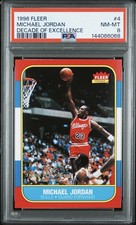 1996-97 Fleer Decade of Excellence #4 Michael Jordan PSA 8 NM-MT 6068