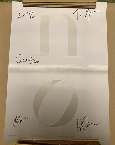 New Order RAH2016 signed autographed poster JOY DIVISION ELECTRONIC - Picture 2 of 7
