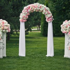 6.6' Metal Backdrop Stand Wedding Arch for Birthday Party Baby Shower Decoration