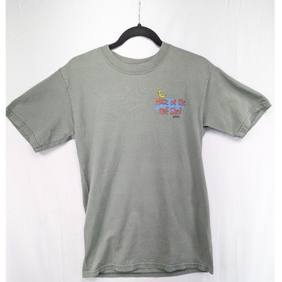 Y2K Ultra Cotton Heavyweight T Shirt Music on the Half Shell 2005 Green Gray S