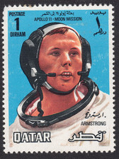1969 Qatar SC# 190 - Neil A. Armstrong - 1 Stamps - M-HR