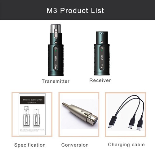 Adaptateur syst��me microphone sans fil port��e 164 pieds pour ��v��nements en d - Zdjęcie 9 z 12
