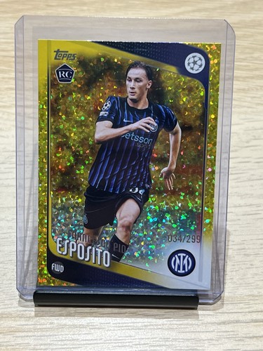 Topps 2025/26 UCC Flagship Francesco Pio Esposito Inter Milan 034/299 Gold Card