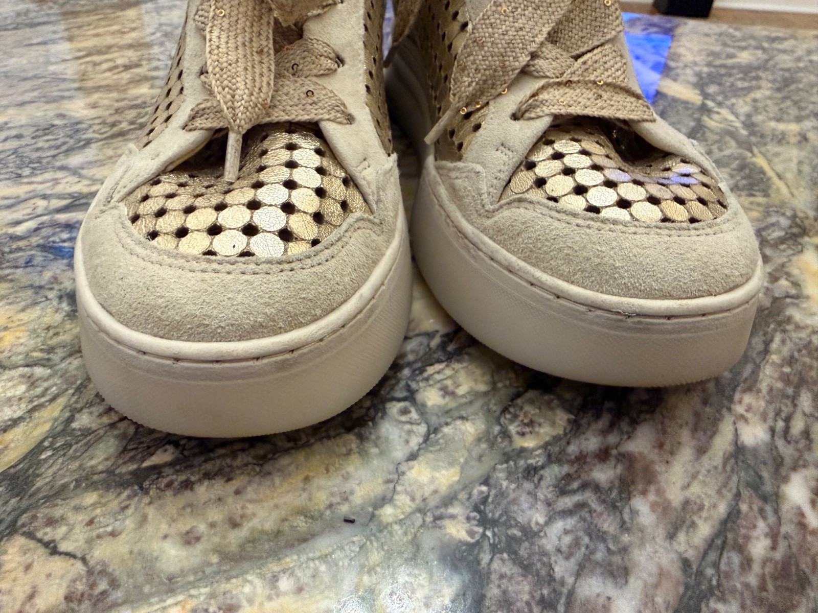 Softwaves Silver Lua Platform Sneakers sz 39 EU /… - image 12