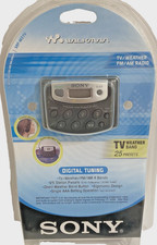 Sony SRF-M37V Walkman AM/FM Radio TV/weather Digital Music 25 Presets/New Sealed