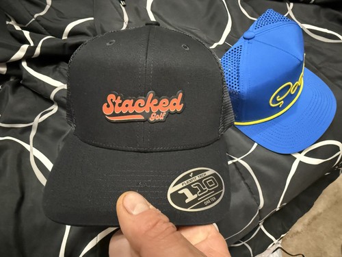 2 Golf Hat Lot Good Good And Stacked Golf - Picture 4 of 5