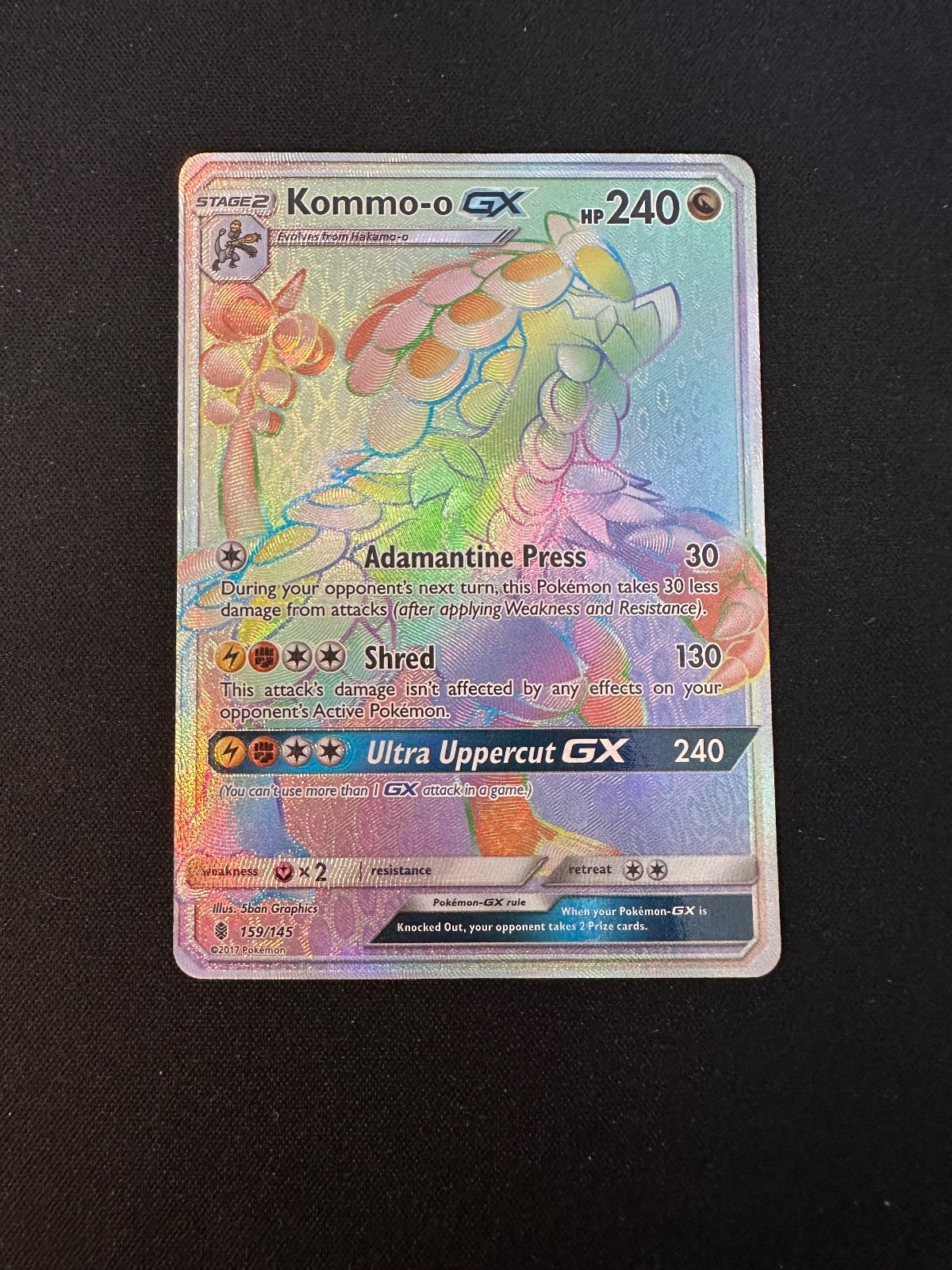 Kommo-o GX (Secret) 159/145 Holo SM - Guardians Rising NM