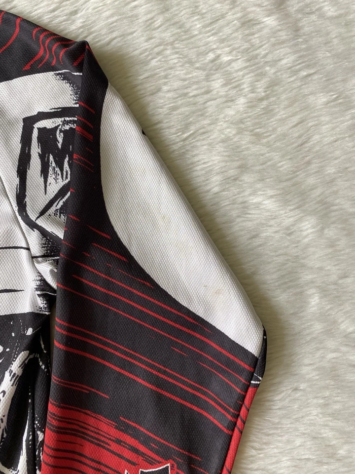 Camiseta Mulisha Metal Hombres Pequeña Negra Roja Deportes de Motor Motocross Calavera AOP Foto 3 de 4