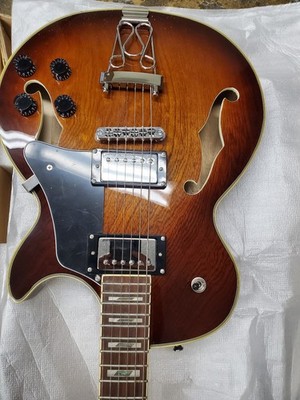 IYV-IJZ-300 TSB Jazz Solid hollow-Body Electric Guitar, Tobacco