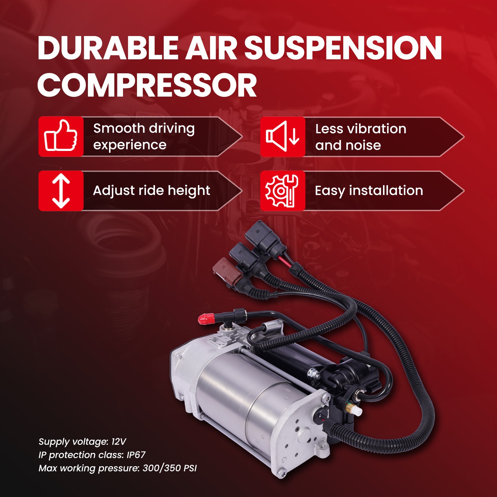 Air Suspension Compressor for Bentley Continental Flying Spur VW Phaeton
