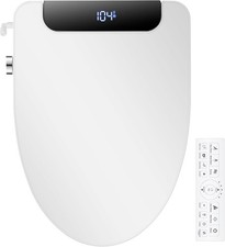 Electric Bidet Toilet Seat Elongated Warm Water Air Dryer Heated Adjustable