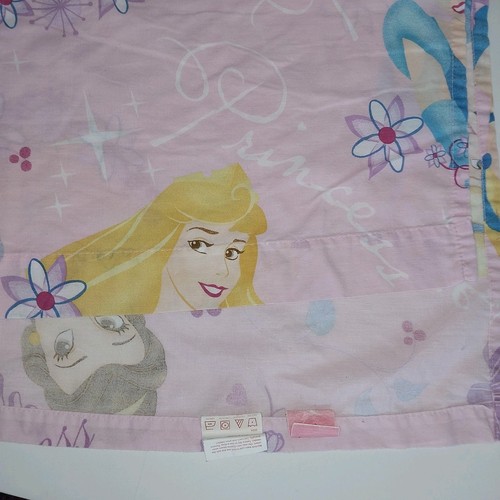 Vintage Disney Princesses Twin Flat Sheet Pink Belle Cinderella Multi Color - Picture 7 of 12