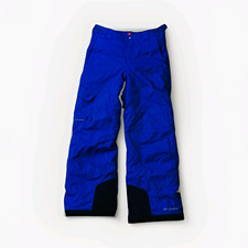 Columbia Bugaboo Unisex Kids Insulated Snow Pants Ski Blue/Black Size L