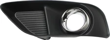 Fog Light Trim Compatible with CHRYSLER 300 12-14 FRONT FOG LAMP MOLDING LH, Bla
