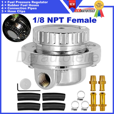 #ad 1 6 PSI Universal Adjustable Fuel Pressure Regulator Kit FIT Carburetor Engine $16.90