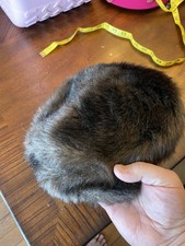 Vintage 1960's Black Faux Fur Hat Made in England Womens One Size