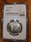 1935  Walking Liberty Half Dollar   NGC MS 62