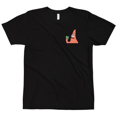 (S) Patrick ''Pay Me'' BLACK TSHIRT Spongebob Squarepants