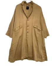 pas de calais                    Linen shirt brown TD-2104