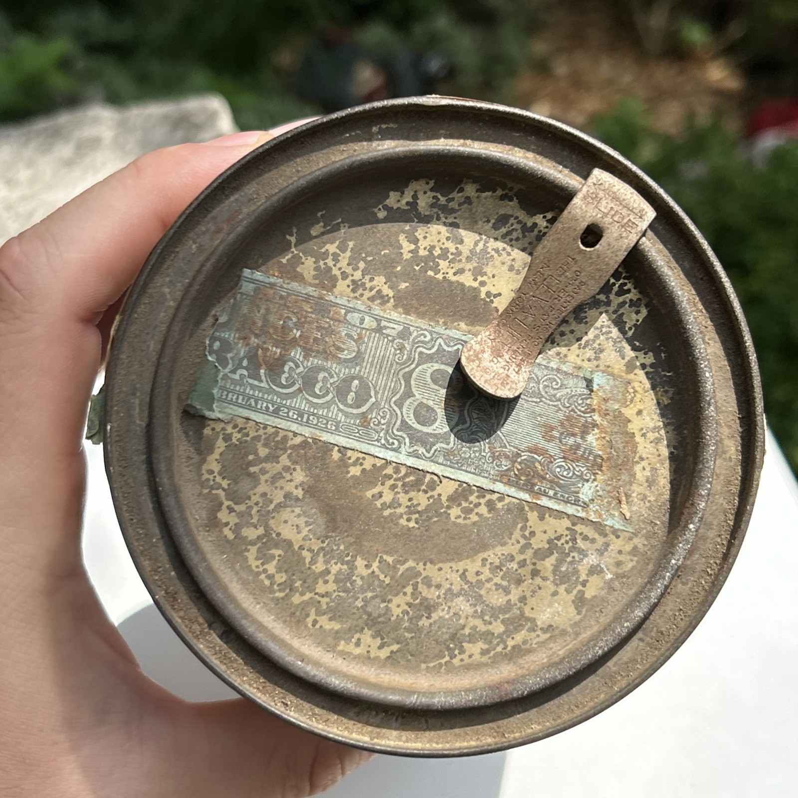 Antique 1926 Radio City Rockefeller Center Tobacco Tin RCA New York Art Deco