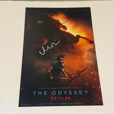 Matt Damon, Tom Holland, & Jon Bernthal Autographed The Odyssey 11x17 Photo