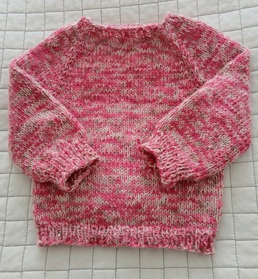 Zarter Pullover ca. Gr. 74        Farbverlauf handmade,Einzelstück, neu