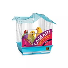 Prevue Pet 16"H Round Roof Small Bird Cage Complete Kit w/ Toys Ladder