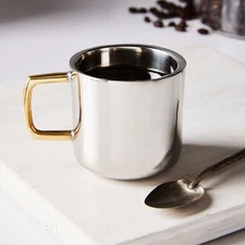 Double Walled Stainless Steel Espresso Cup Insulated Unbreakable Coffee Mug