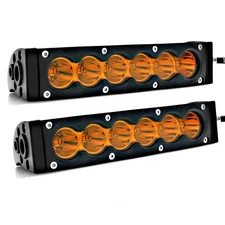 Single Row Led Light Bar 2pcs 7 Inch 30w Offroad Light Bar Amber Yellow Spot Be