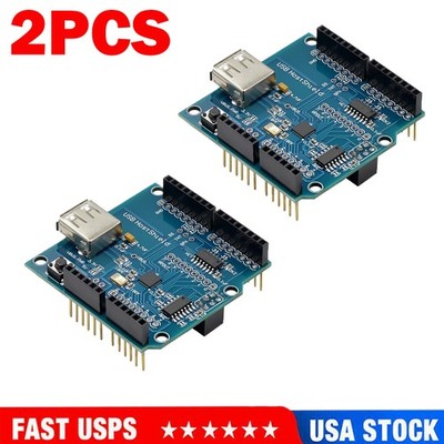 2PACK USB Host Shield for Compatible with Google Android ADK Support UNO MEGA