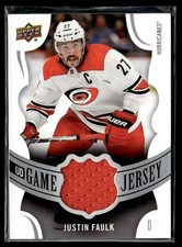 2018-19 Upper Deck UD Game Jersey Patches Justin Faulk Carolina Hurricanes