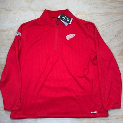 NEW Detroit Red Wings Fanatics Authentic Pro Lightweight 1/4 Zip Pullover 2XL