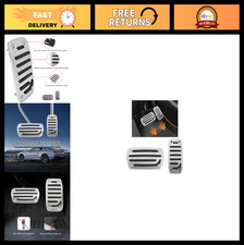 2pcs Non-slip Automatic Transmission Pedal Covers Metal Abs Rubber Grip Ea