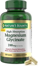 Nature?s Bounty High Absorption Magnesium Glycinate 240 mg for Supporting Muscle