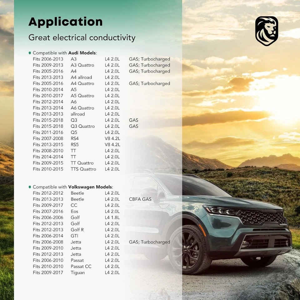 YHTAUTO Set of 4 Ignition Coil Packs Replacement for Audi A3 2006-2013, A4...  - Image 2 of 4