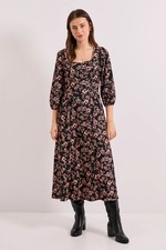Dorothy Perkins Floral Midi Dress Womens Daywear Dresses