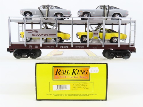 Transportador automático O27 3 rieles MTH RailKing 30-7694 #7070 con Chevy Novas Ertl '70 | Zustand: Used