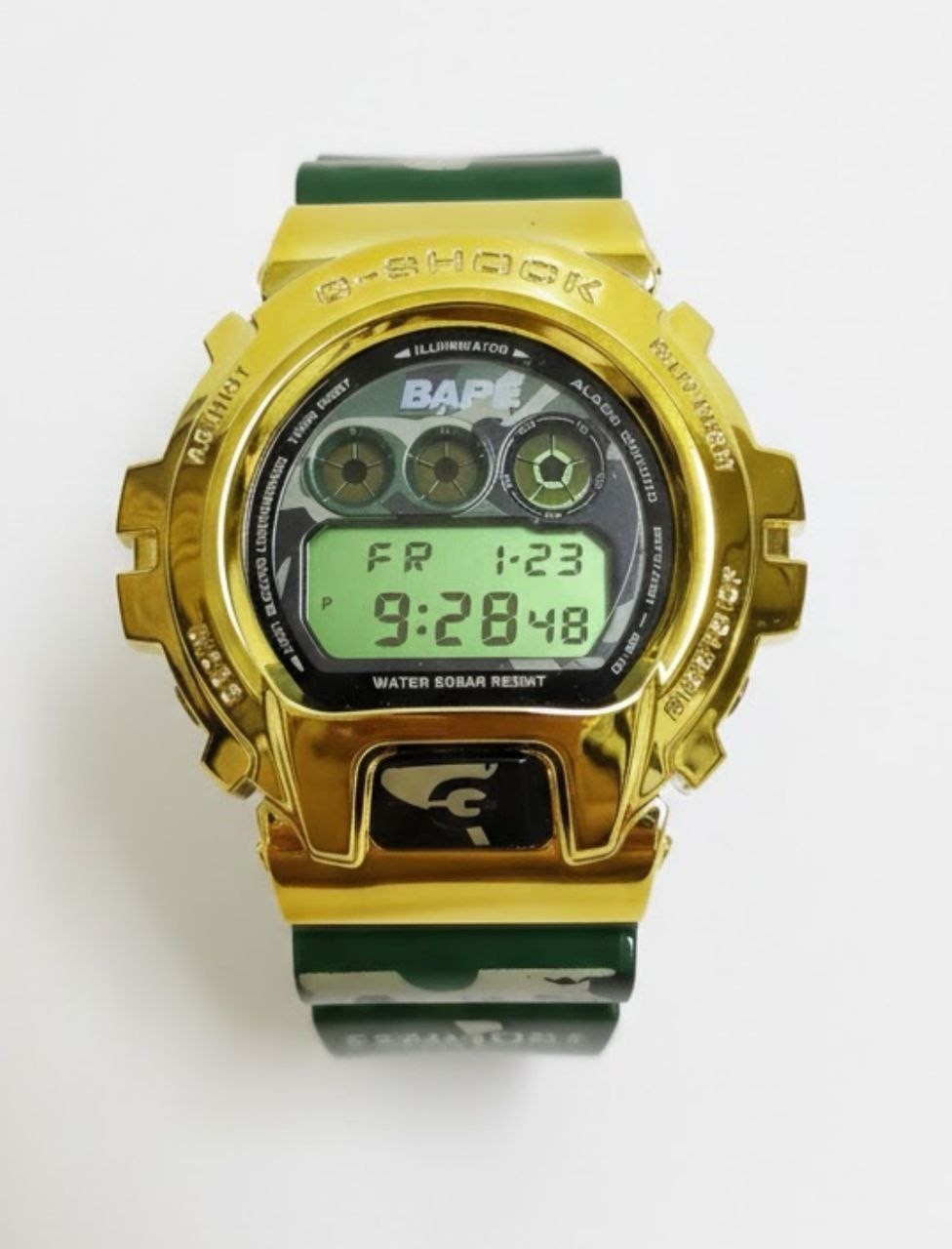CASIO G-SHOCK DW-6900 BaPe Army Green Gold Special Edition Limited Hot sale Rare