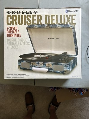 Crosley Cruiser Deluxe Bluetooth Turntable Record Player CR8005D TURQUOISE