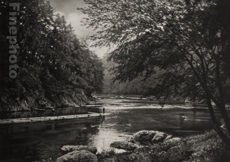 風景画1 Amazon.com: Huntington Graphics Navaro Rapids 1855 by